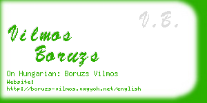 vilmos boruzs business card